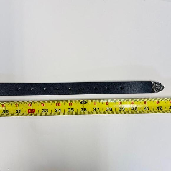 vintage black american western cowboy boho black belt - Picture 4 of 7